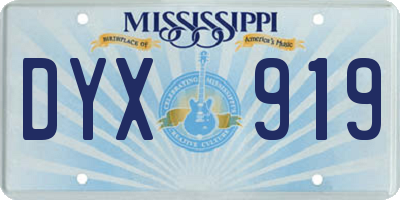 MS license plate DYX919