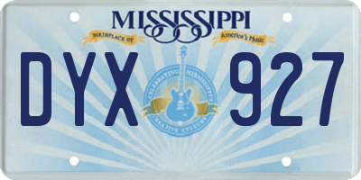 MS license plate DYX927