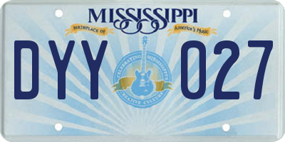 MS license plate DYY027