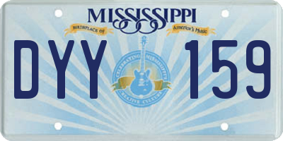 MS license plate DYY159