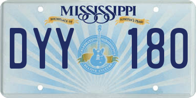 MS license plate DYY180