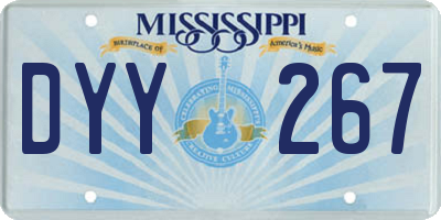 MS license plate DYY267
