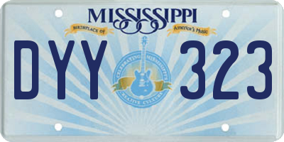 MS license plate DYY323