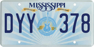 MS license plate DYY378