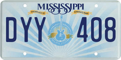 MS license plate DYY408
