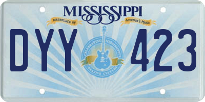 MS license plate DYY423