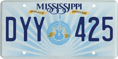 MS license plate DYY425
