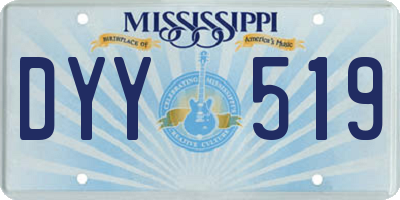 MS license plate DYY519