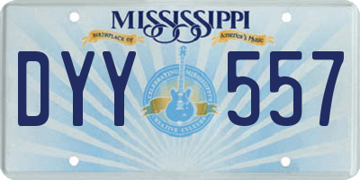 MS license plate DYY557
