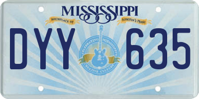 MS license plate DYY635