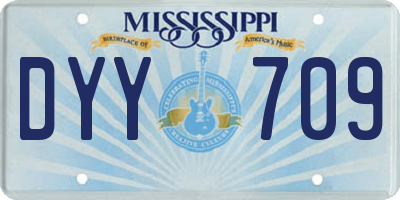 MS license plate DYY709