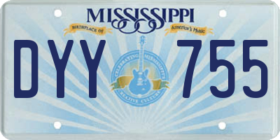 MS license plate DYY755