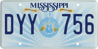 MS license plate DYY756