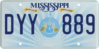 MS license plate DYY889