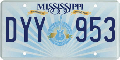 MS license plate DYY953