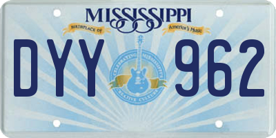 MS license plate DYY962