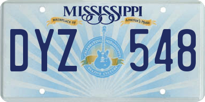 MS license plate DYZ548