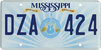 MS license plate DZA424
