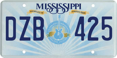 MS license plate DZB425