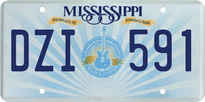 MS license plate DZI591