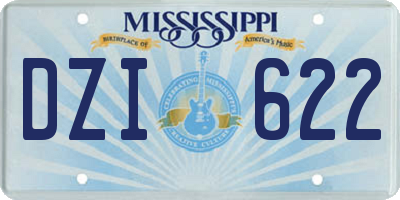 MS license plate DZI622