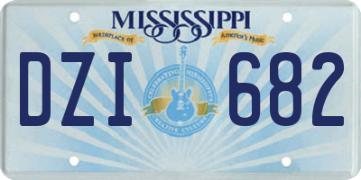 MS license plate DZI682