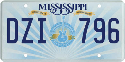 MS license plate DZI796