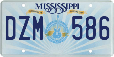 MS license plate DZM586