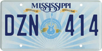 MS license plate DZN414