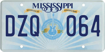 MS license plate DZQ064