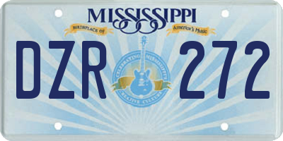 MS license plate DZR272