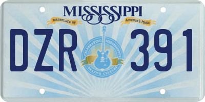 MS license plate DZR391