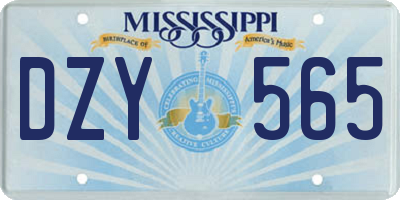 MS license plate DZY565