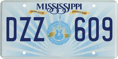MS license plate DZZ609
