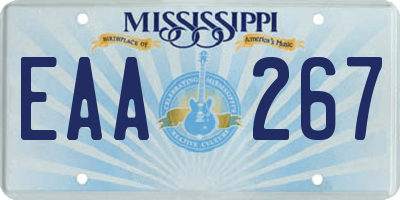 MS license plate EAA267