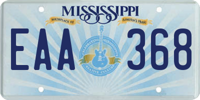 MS license plate EAA368