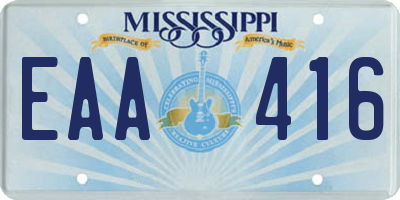 MS license plate EAA416