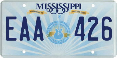 MS license plate EAA426