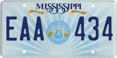 MS license plate EAA434
