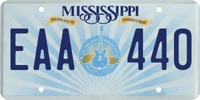 MS license plate EAA440