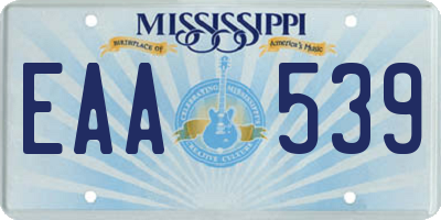 MS license plate EAA539