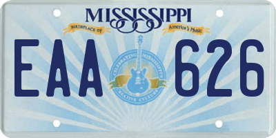 MS license plate EAA626