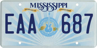 MS license plate EAA687
