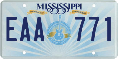 MS license plate EAA771