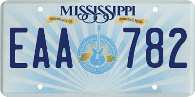 MS license plate EAA782
