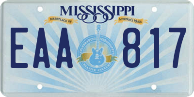 MS license plate EAA817