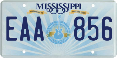 MS license plate EAA856