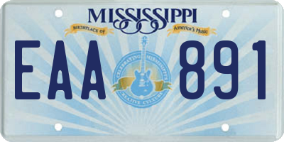 MS license plate EAA891