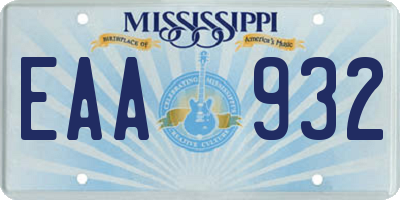 MS license plate EAA932