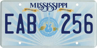 MS license plate EAB256